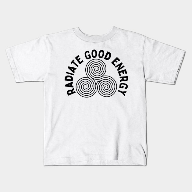 Radiate good energy Kids T-Shirt by IOANNISSKEVAS